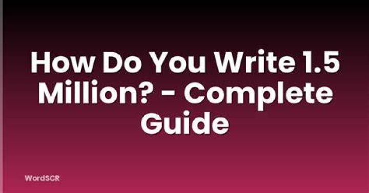 How do you write $1 million in an essay?