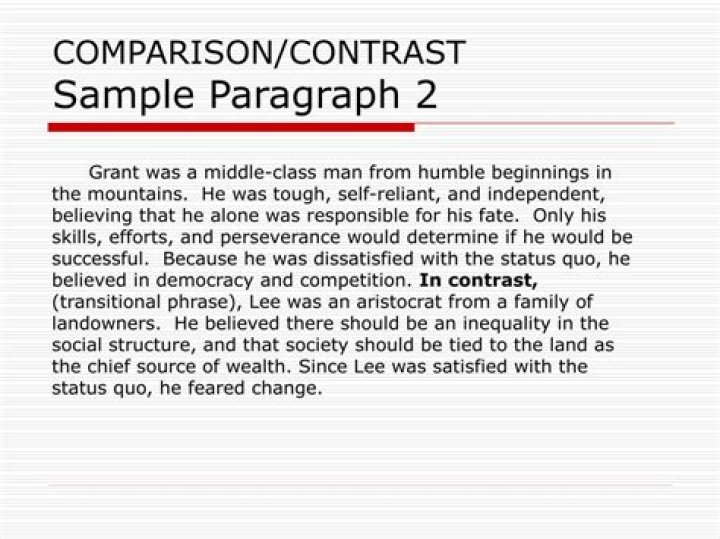 What is a comparison and contrast paragraph development?