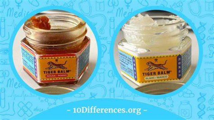 What is the difference between Tiger Balm Red and white?