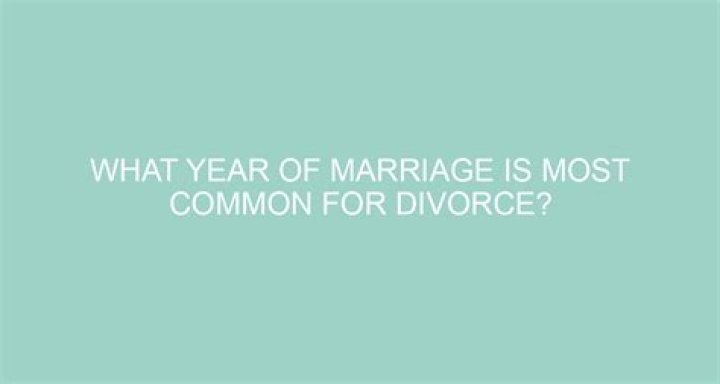 What year of marriage is the most difficult?